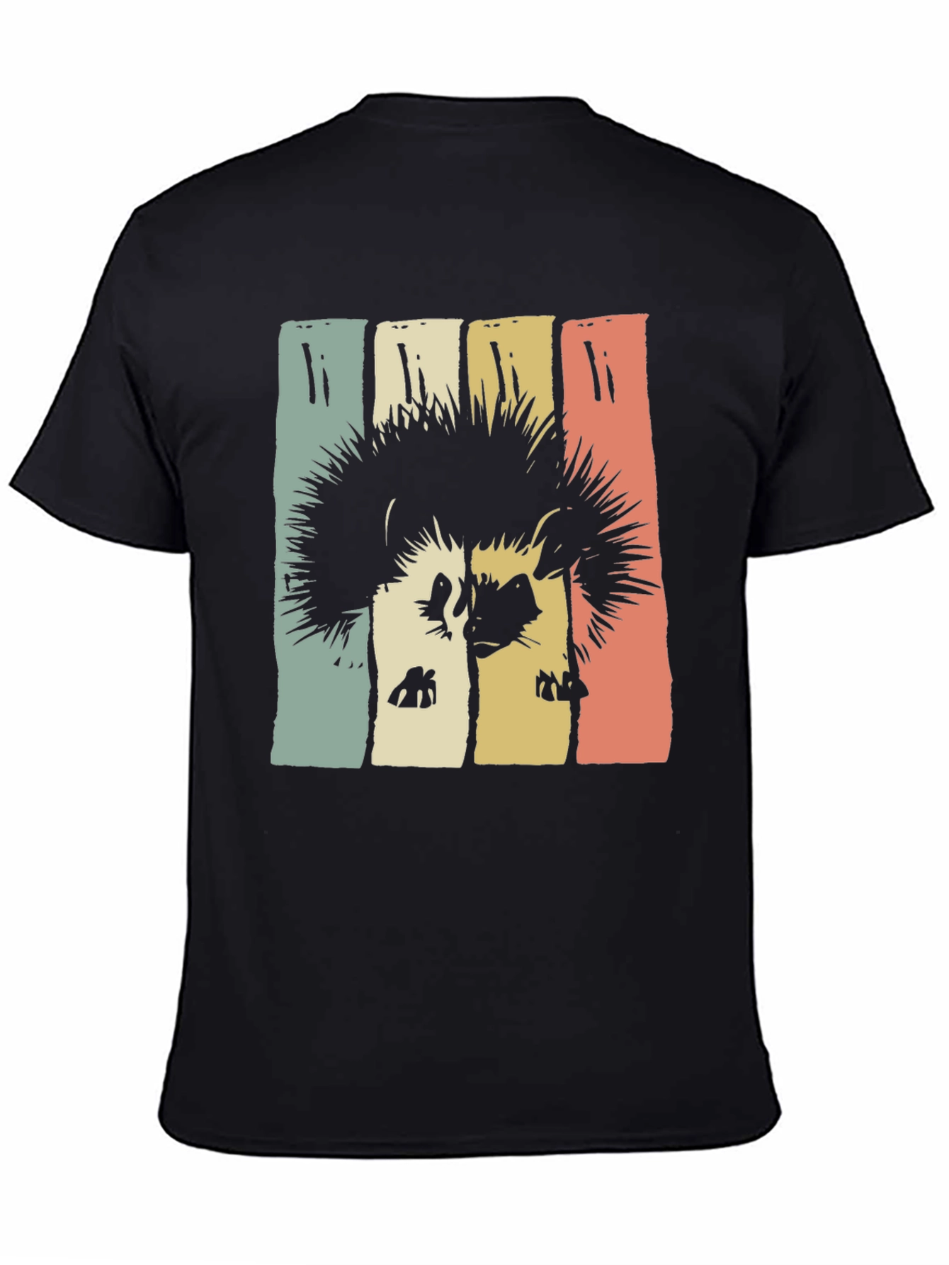 Black Retro Hedgehog Graphic Tee view 4