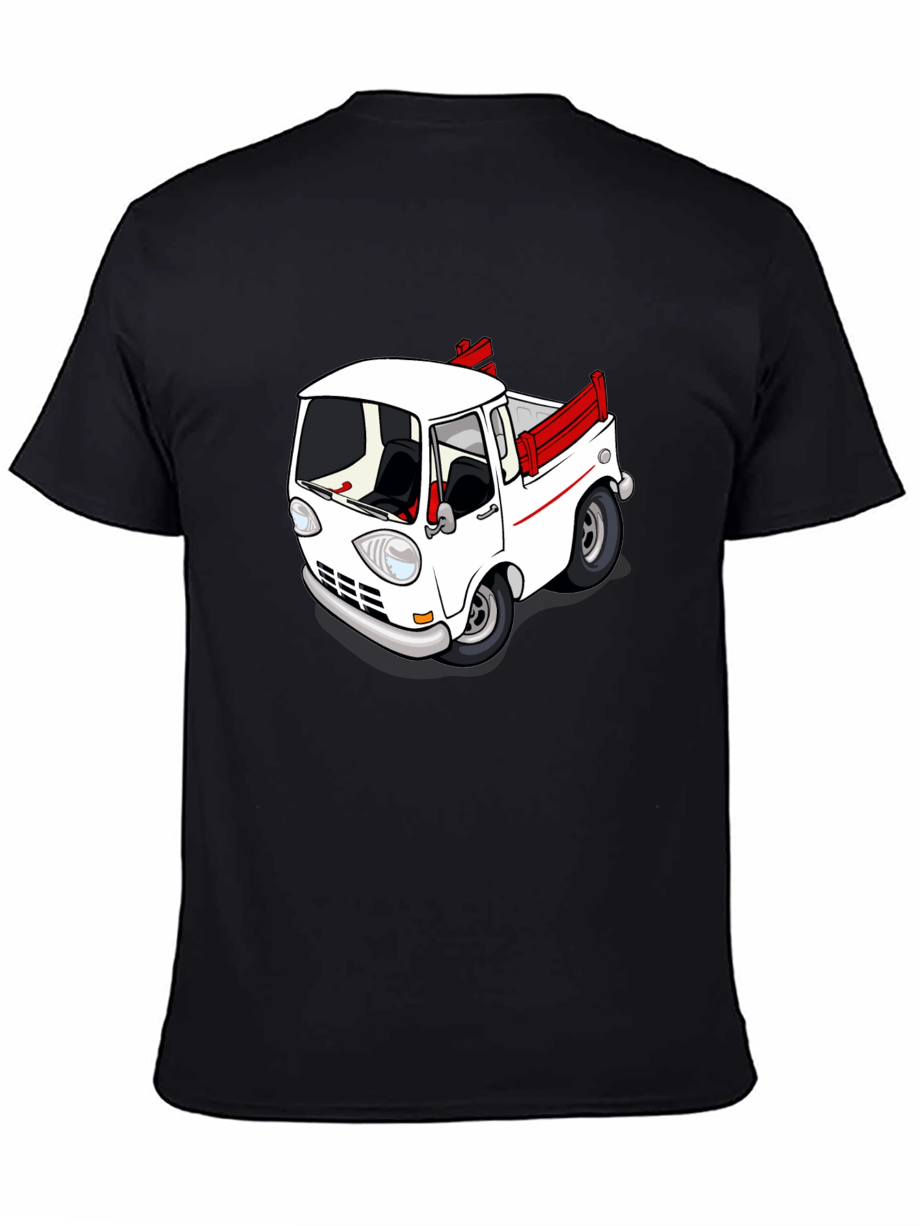Black Cartoon Truck Graphic Tee - Classic Car Style view 4