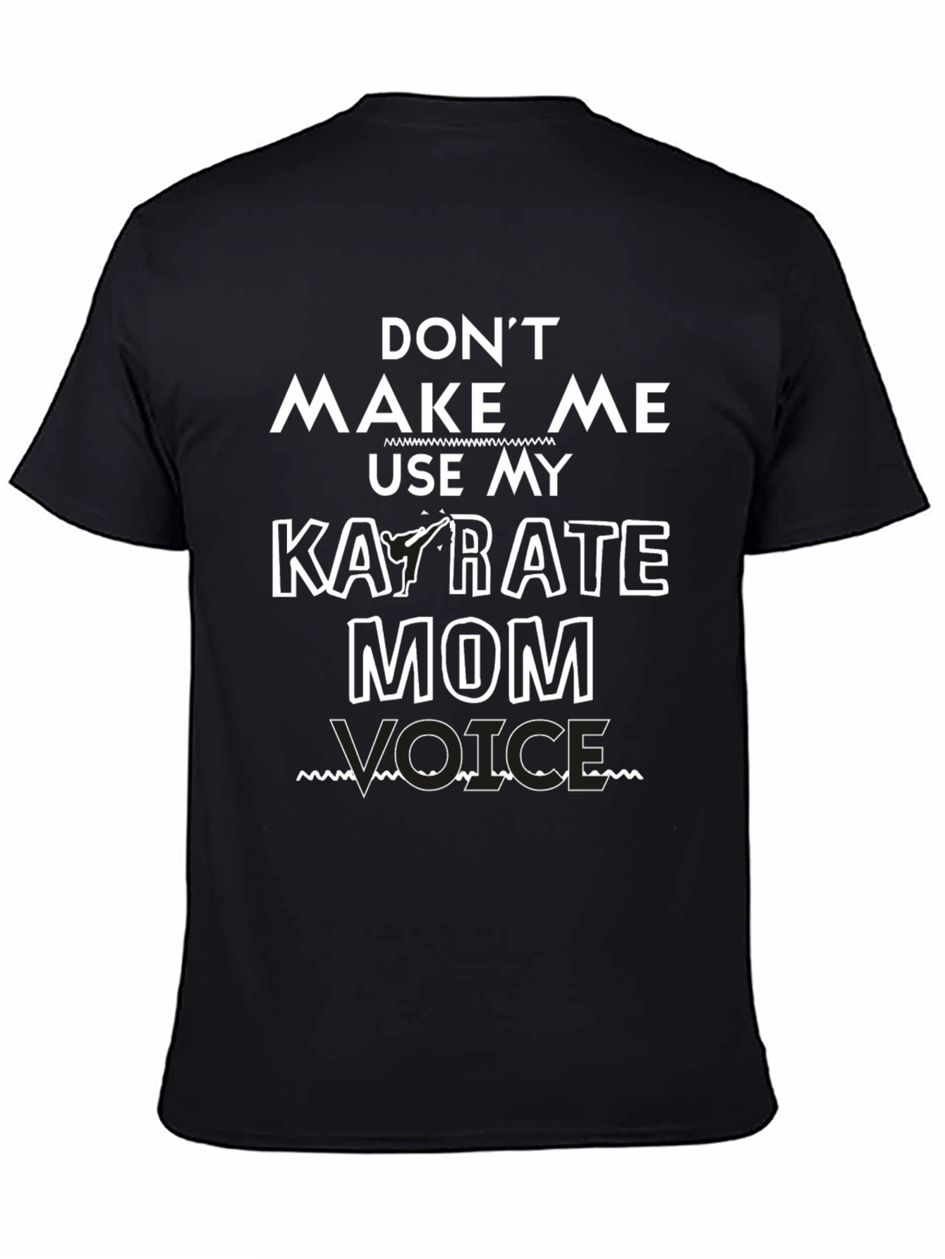 Black Karate Mom Voice Graphic T-Shirt - Black view 4