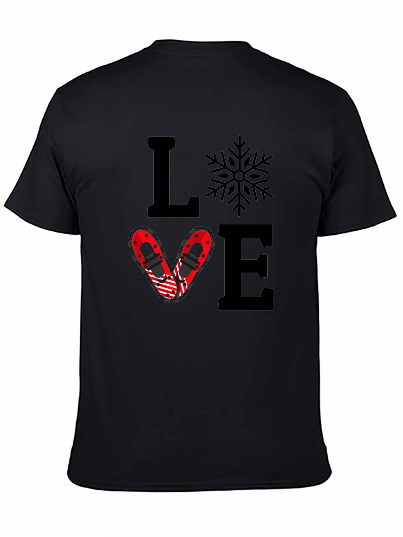 Love Snowshoeing Graphic Tee - Black - 4