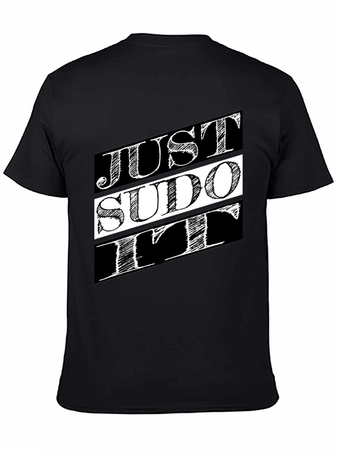 Just Sudo It Black T-Shirt - 4
