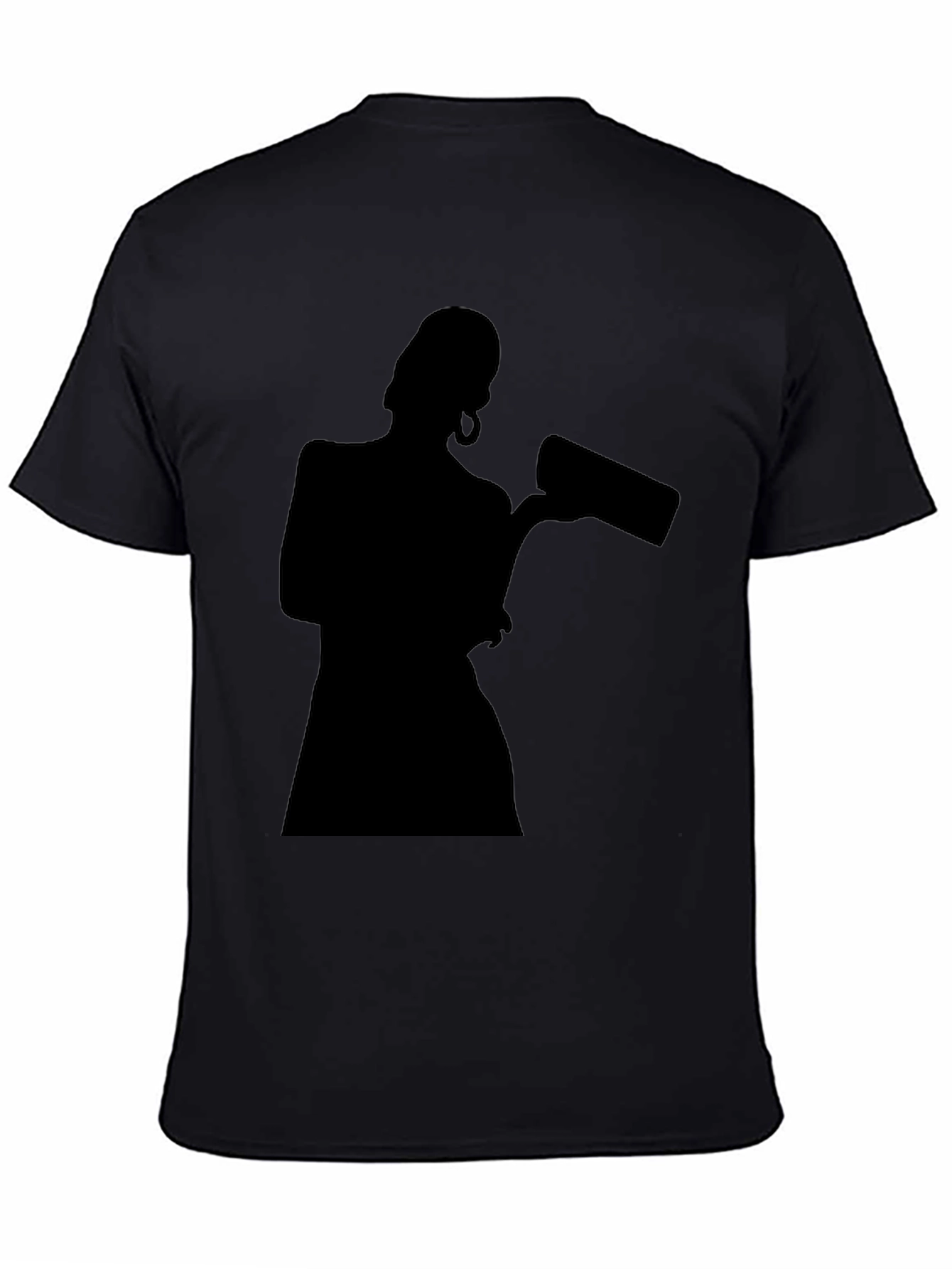 Black Silhouette Graphic Black T-Shirt view 4