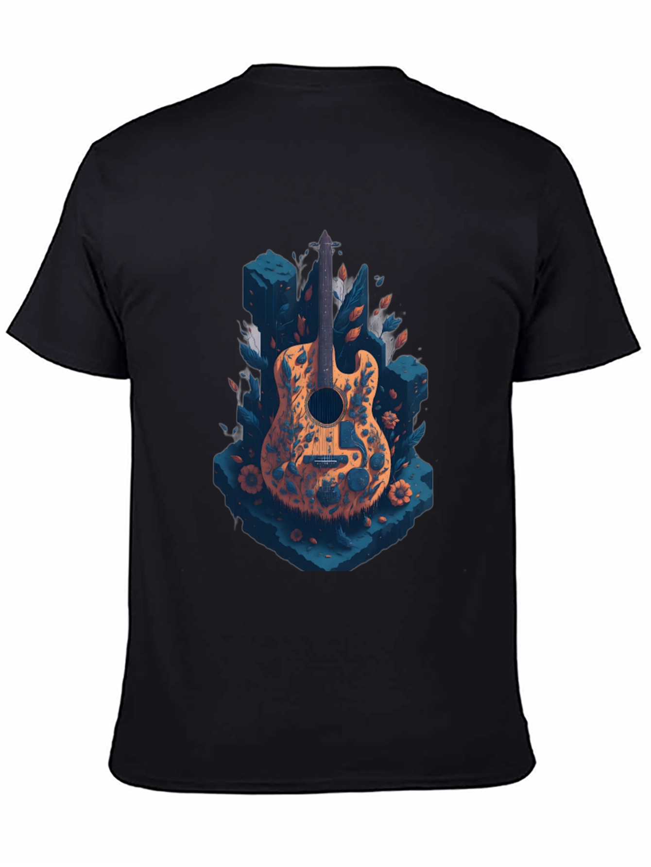 Black Guitar Graphic Tee - Black view 4