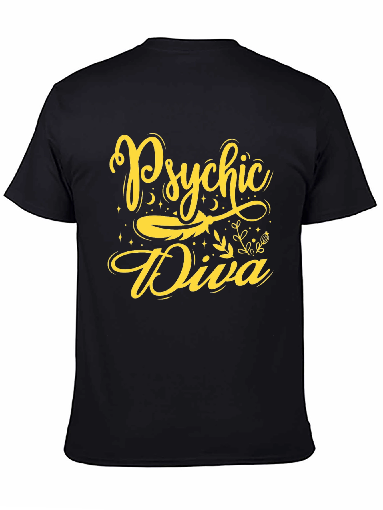 Black Psychic Diva Black Graphic Tee view 4