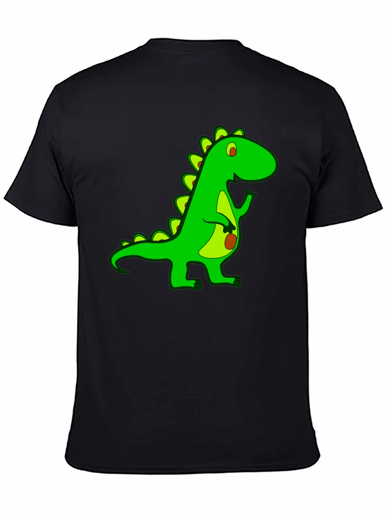 Black Dino Graphic Tee - Cool Cartoon Dinosaur T-Shirt view 4