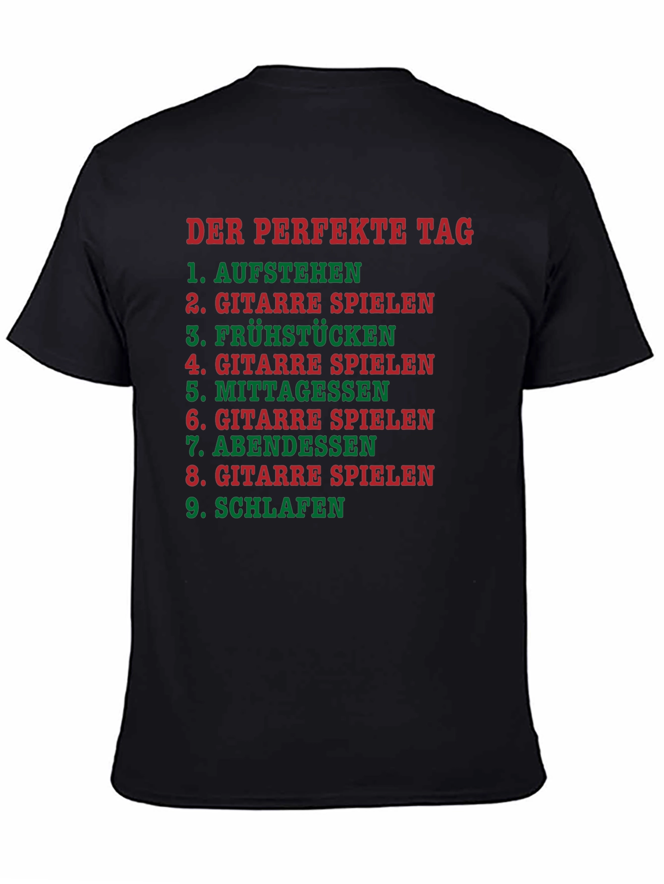 Black Perfect Day Guitar Player T-Shirt view 4