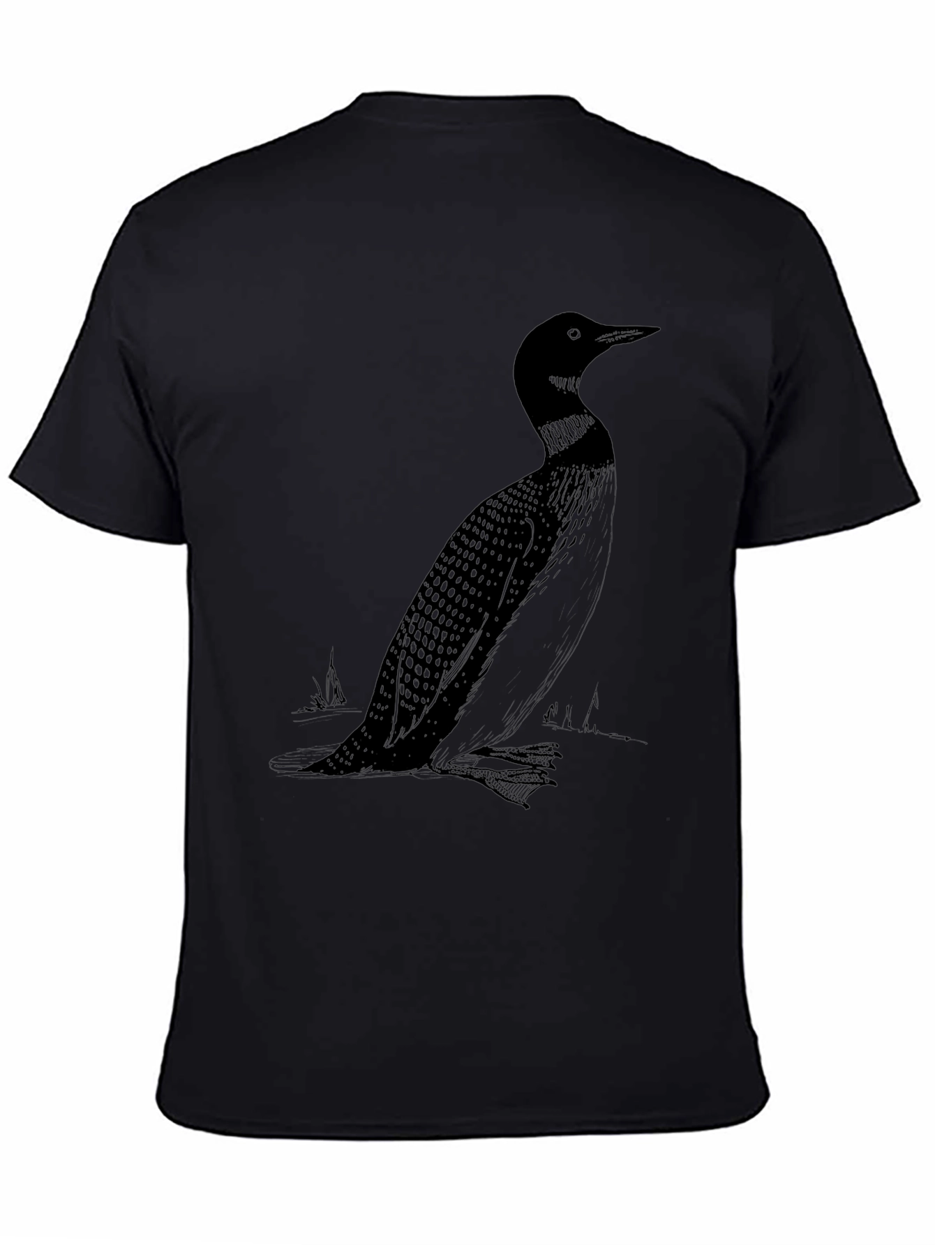 Black Black Loon Graphic Tee - Nature Lover's Shirt view 4