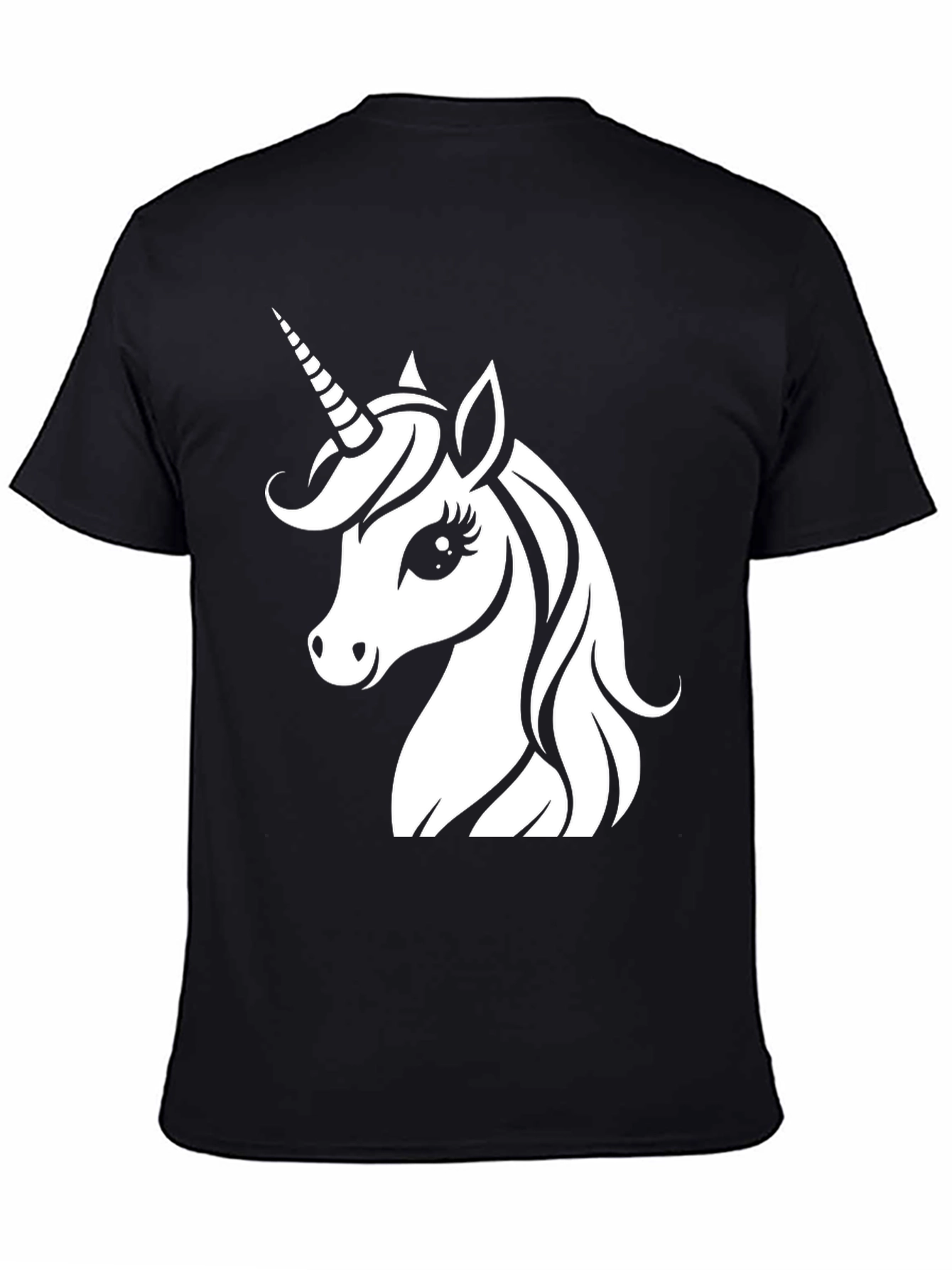 Black Unicorn Graphic Tee - Black Cotton Shirt view 4