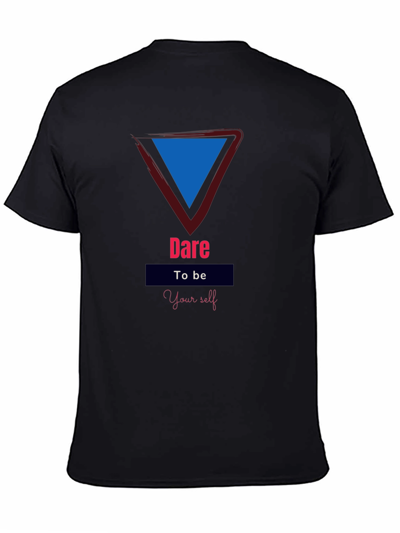 Black Dare to be Yourself Black T-Shirt view 4
