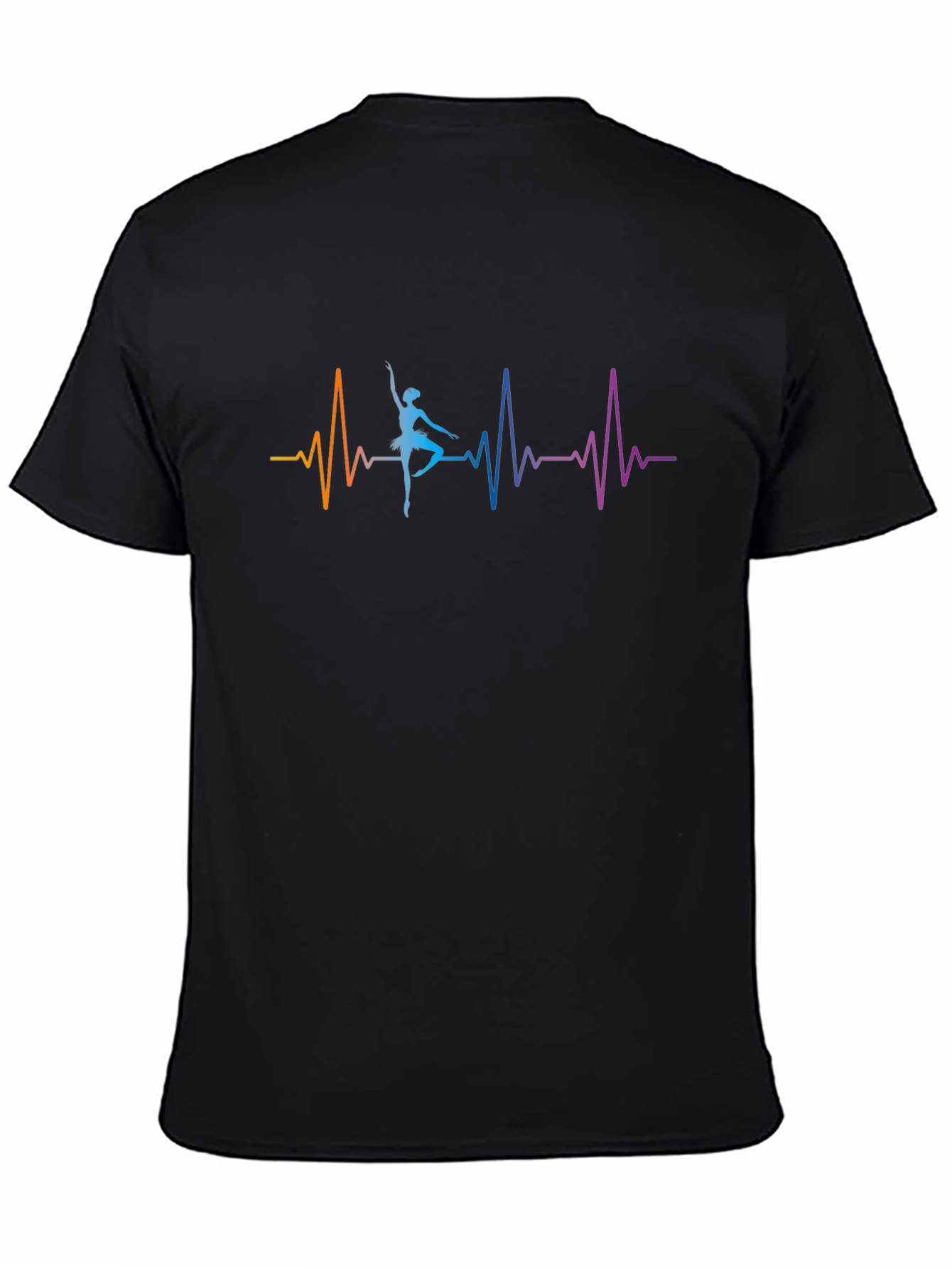 Black Ballerina Heartbeat Graphic Tee view 4