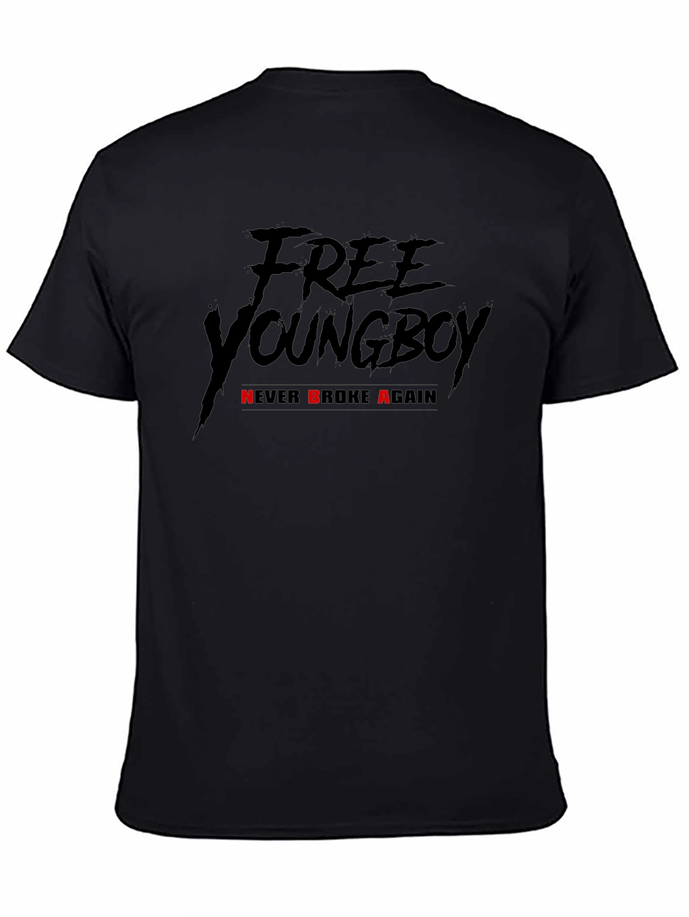 Black Free Youngboy Never Broke Again Black T-Shirt view 4