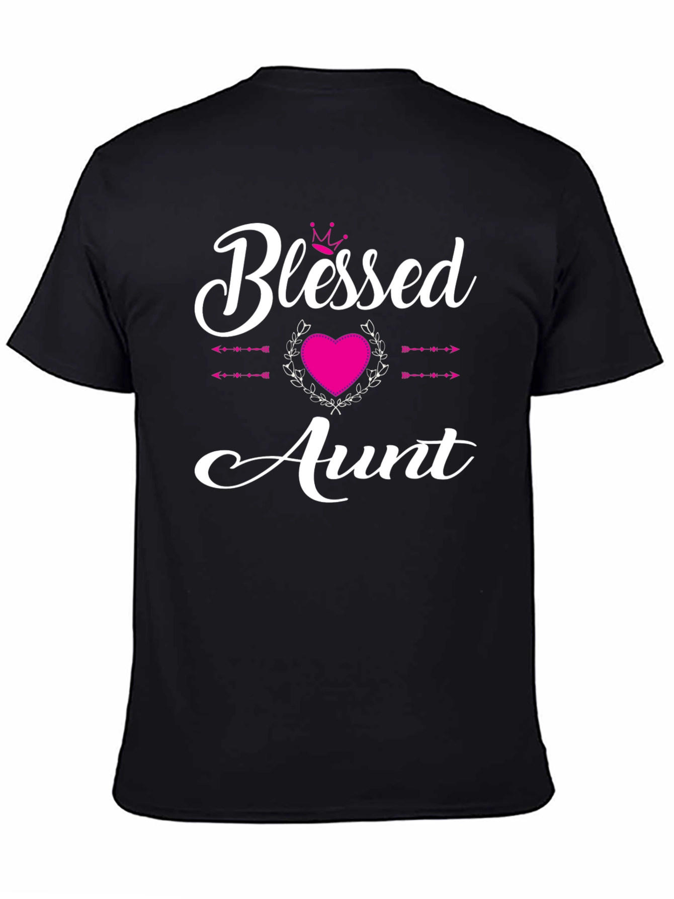 Black Blessed Aunt T-Shirt - Cute Family Gift view 4