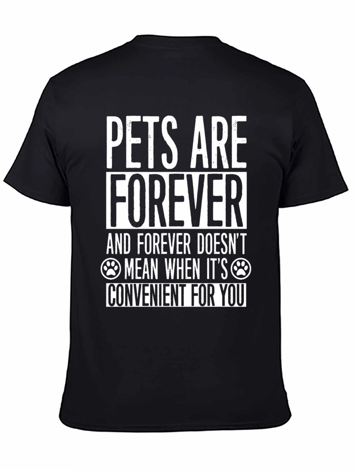 Black Pets Are Forever T-Shirt - Black Cotton Blend view 4