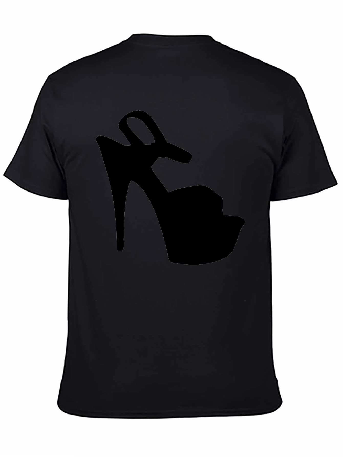 Black High Heel Graphic Black T-Shirt view 4