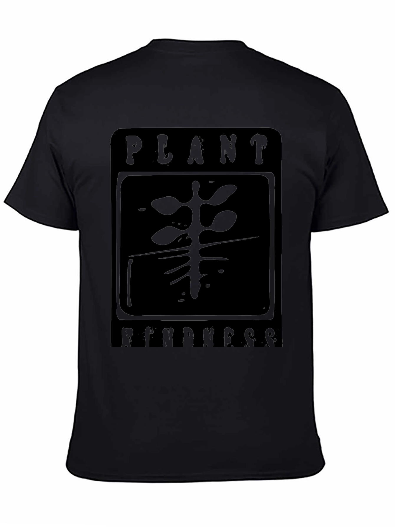 Black Plant Kindness Black Graphic T-Shirt view 4