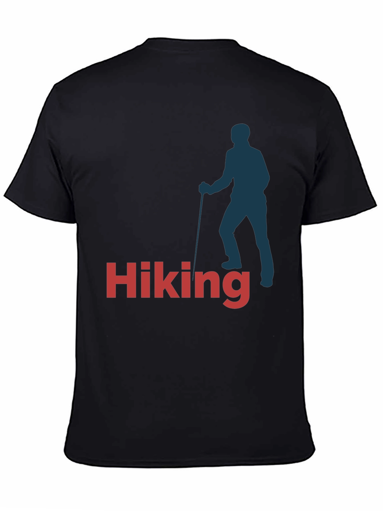 Black Hiking T-Shirt - Black Cotton Blend view 4