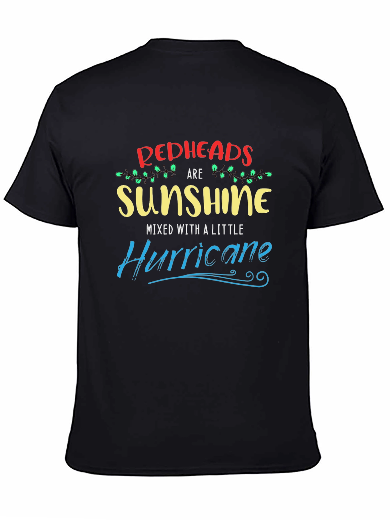 Black Redhead Sunshine Hurricane Graphic Tee view 4