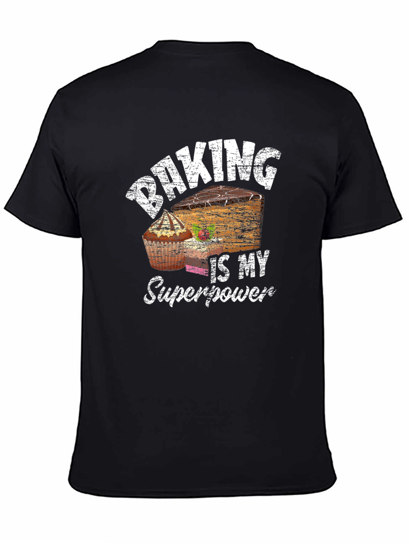 Black Baking is my Superpower T-Shirt view 4