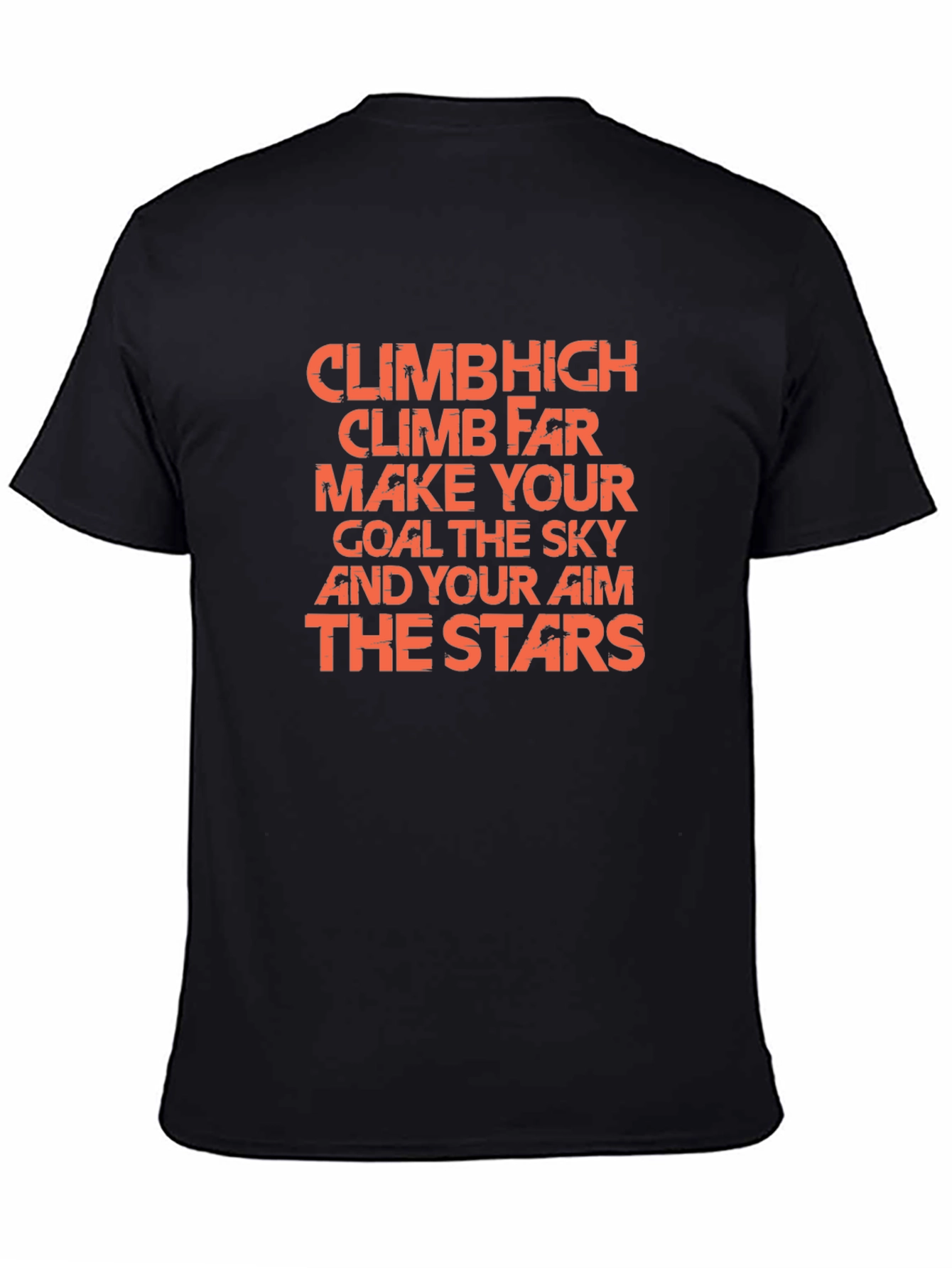 Black Motivational Climb High Graphic Black T-Shirt view 4