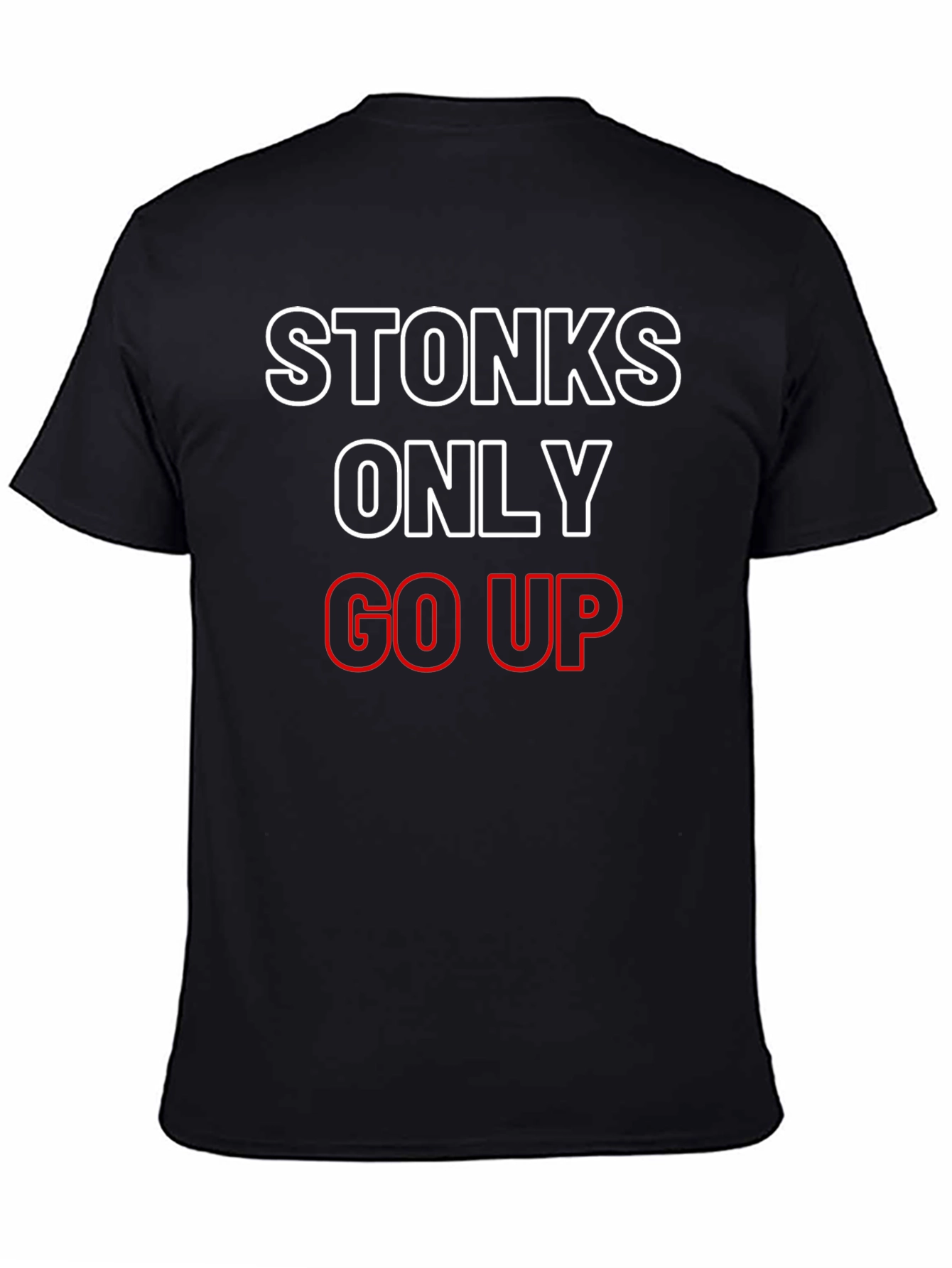 Stonks Only Go Up Graphic Tee - Black Cotton T-Shirt - 4