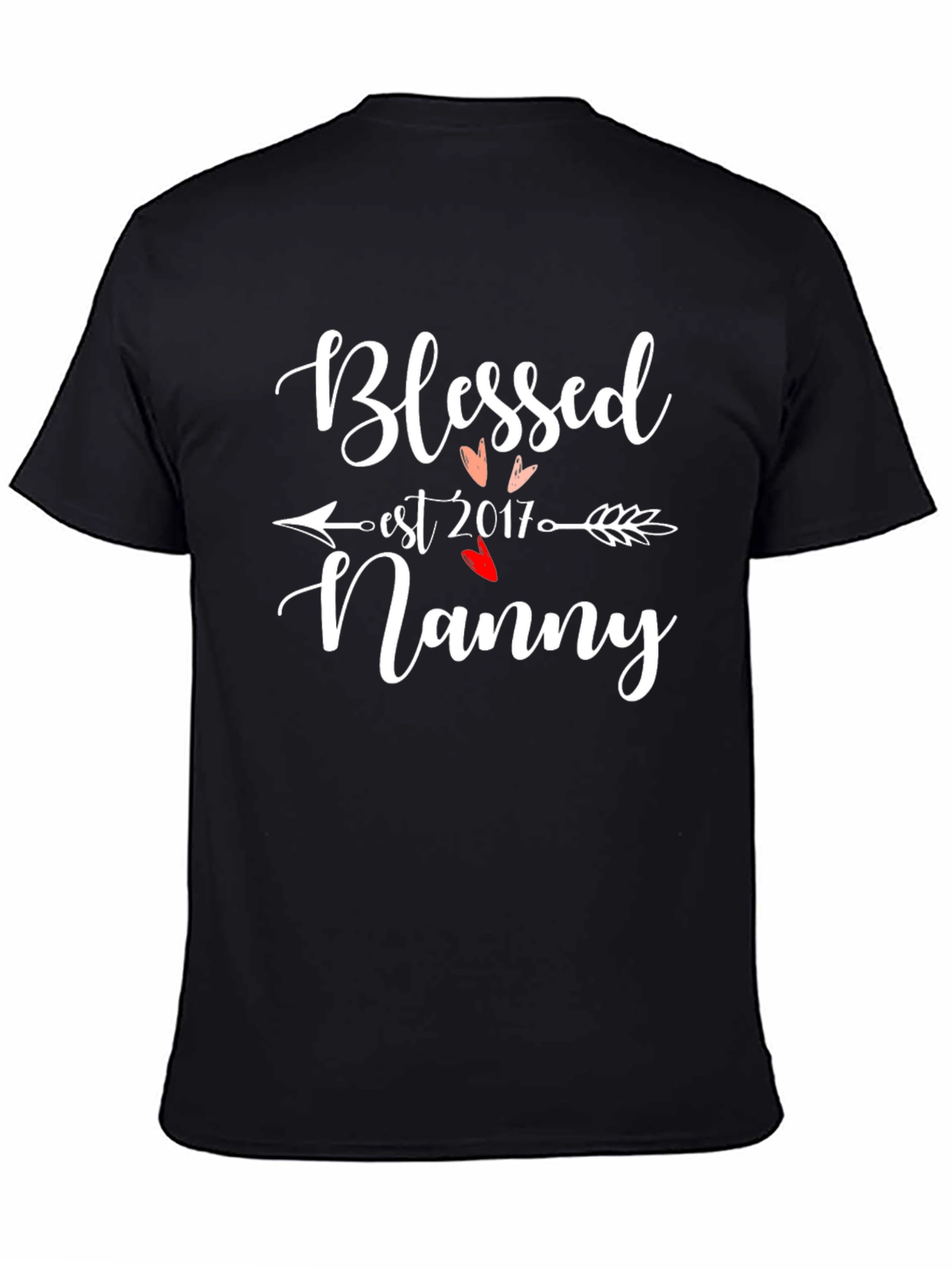 Black Blessed Nanny T-Shirt - Est. 2017 view 4
