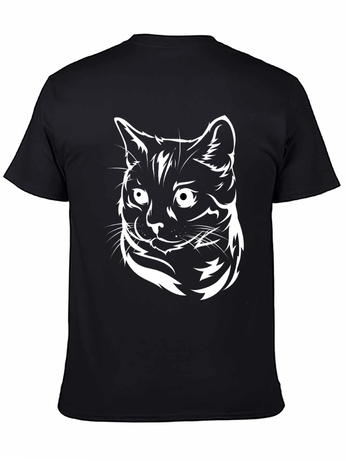 Black Black Cat Graphic Tee - Cool Casual Style view 4