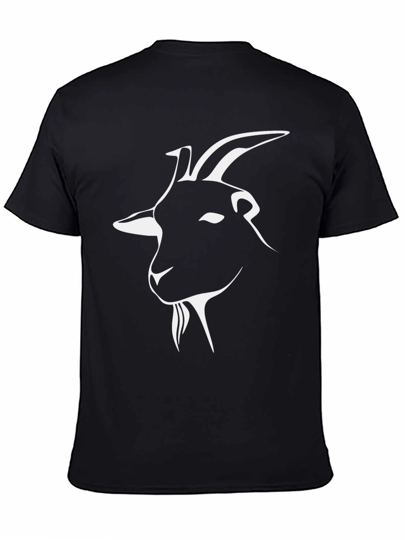 Black Goat Head Graphic T-Shirt - Black view 4