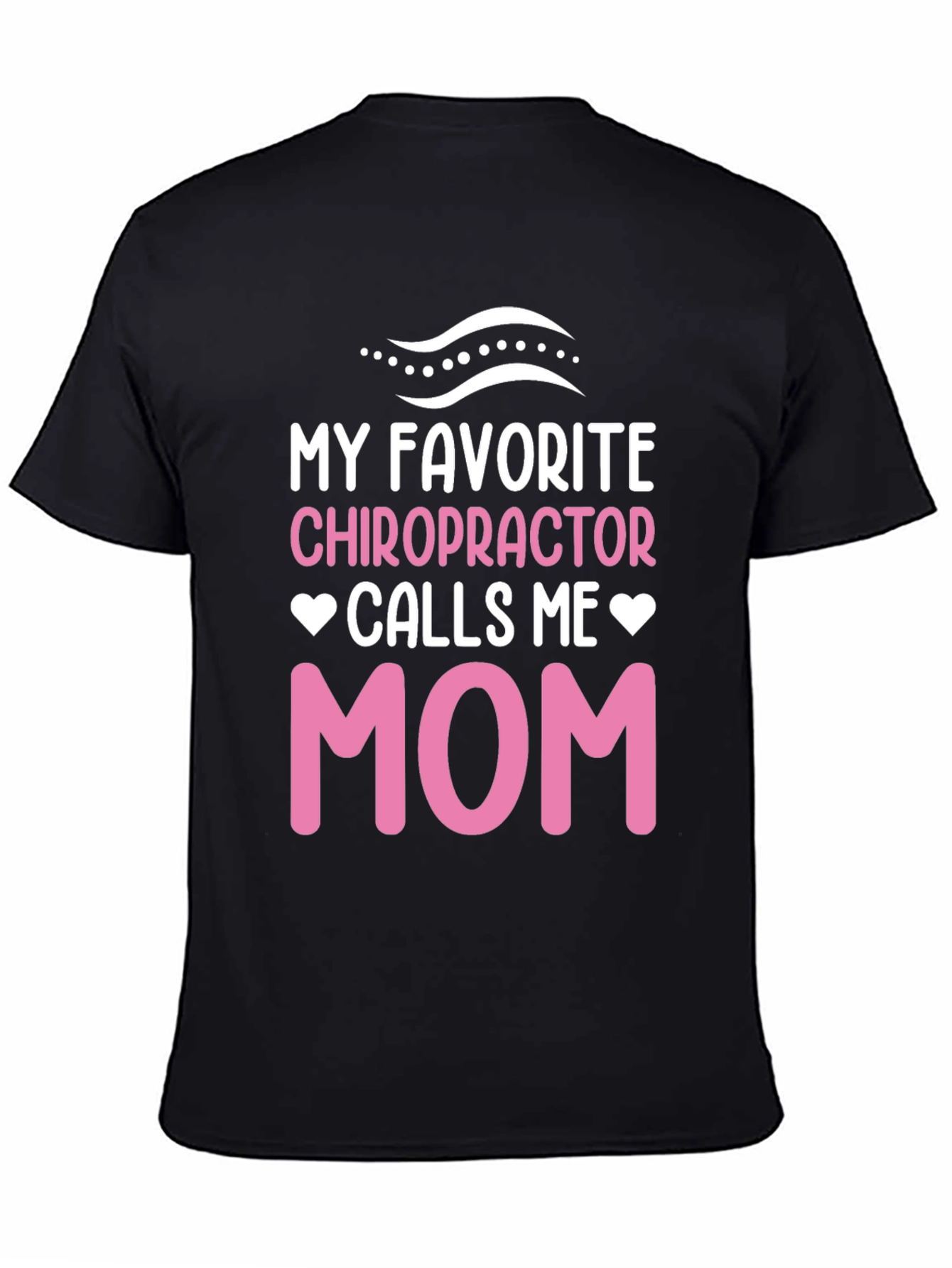 Black Chiropractor Mom T-Shirt - Novelty Gift view 4
