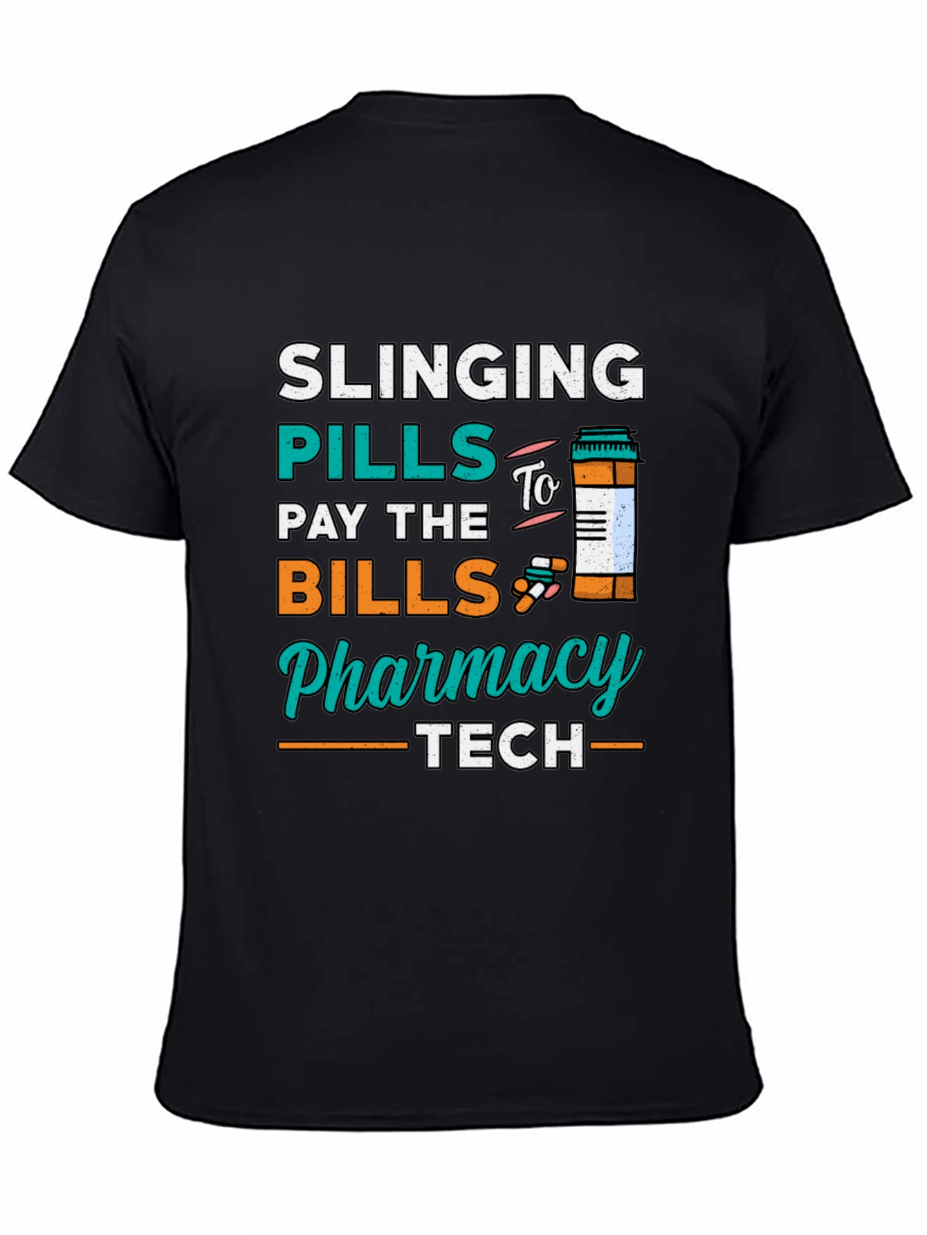 Black Pharmacy Tech T-Shirt - Slinging Pills view 4