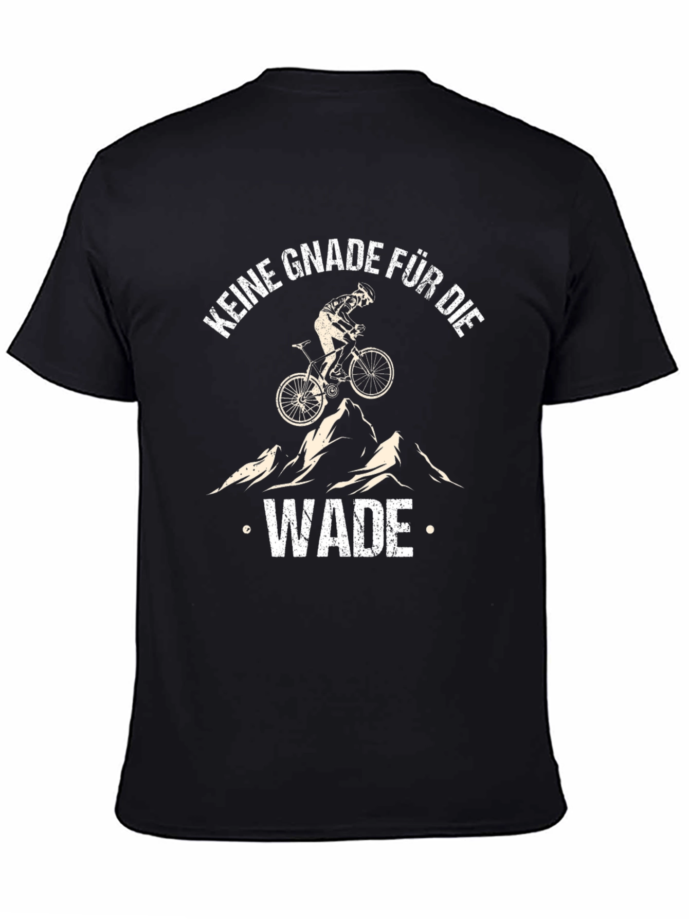 Black Keine Gnade Fur Die Wade Mountain Bike Graphic Tee view 4