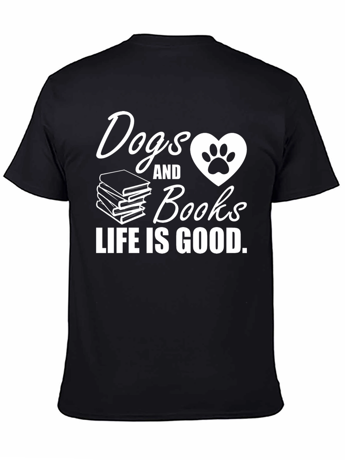 Black Dogs & Books T-Shirt - Life is Good Tee view 4