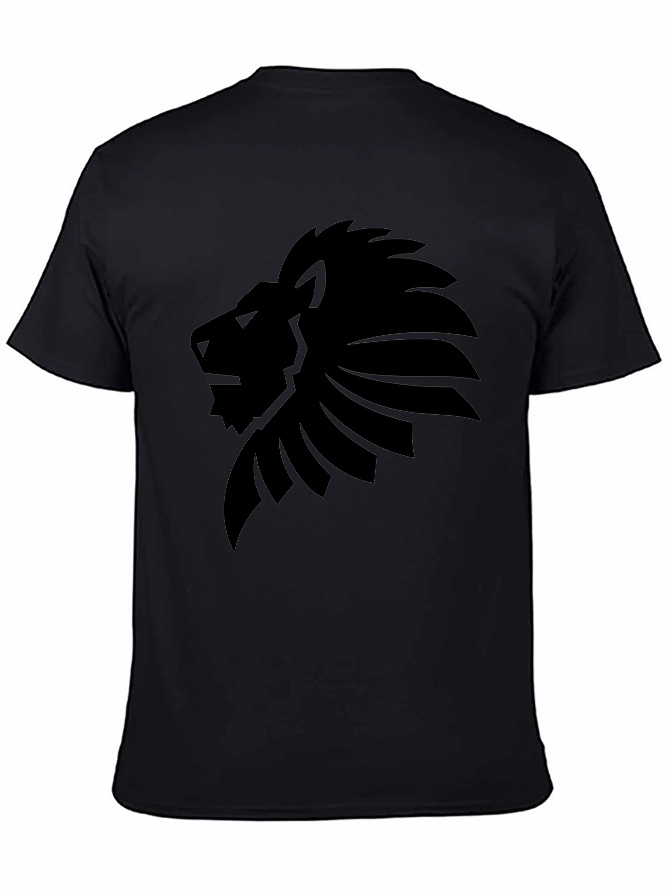 Black Lion Graphic Black T-Shirt view 4