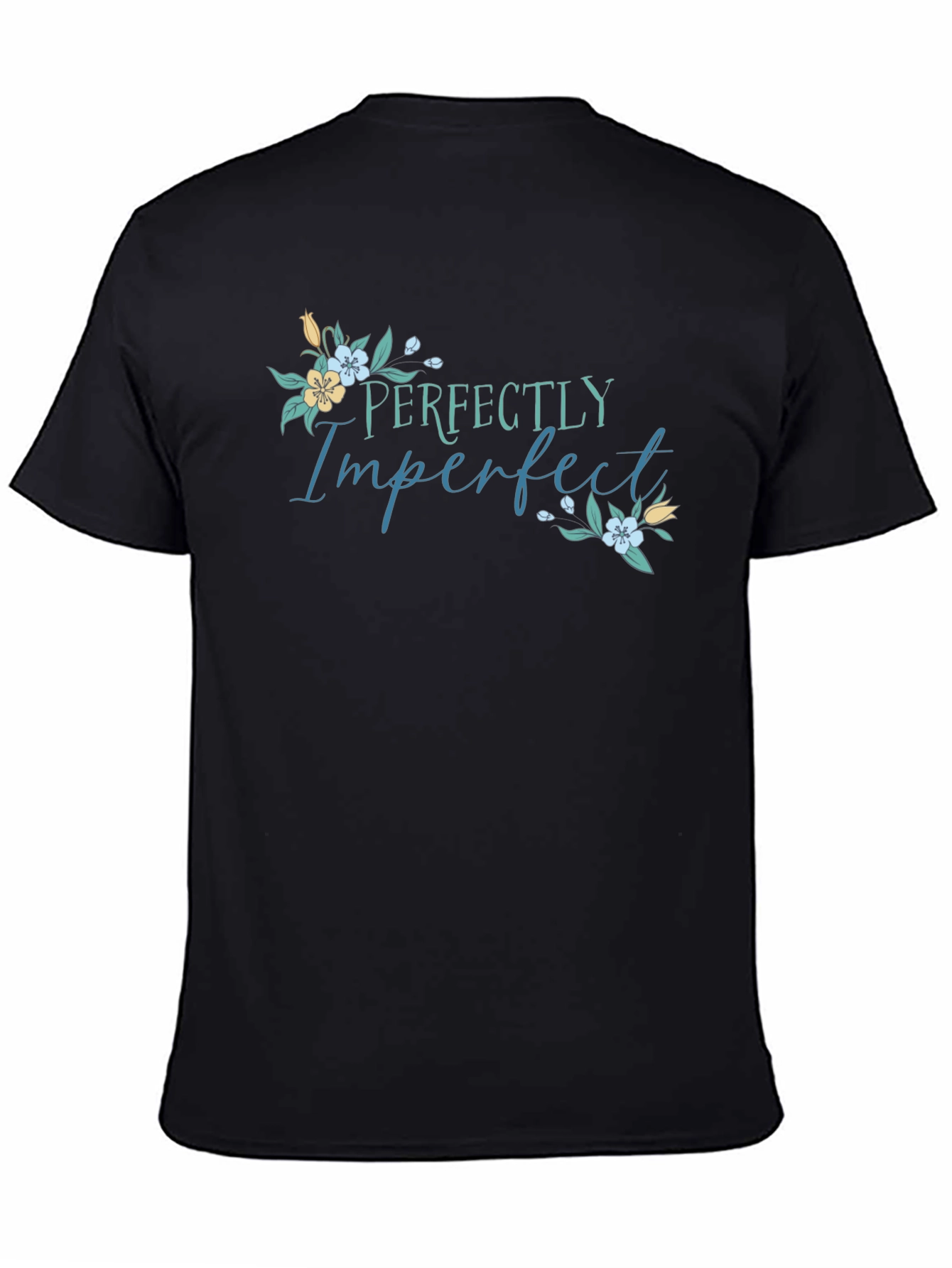 Black Perfectly Imperfect Floral Graphic T-Shirt view 4