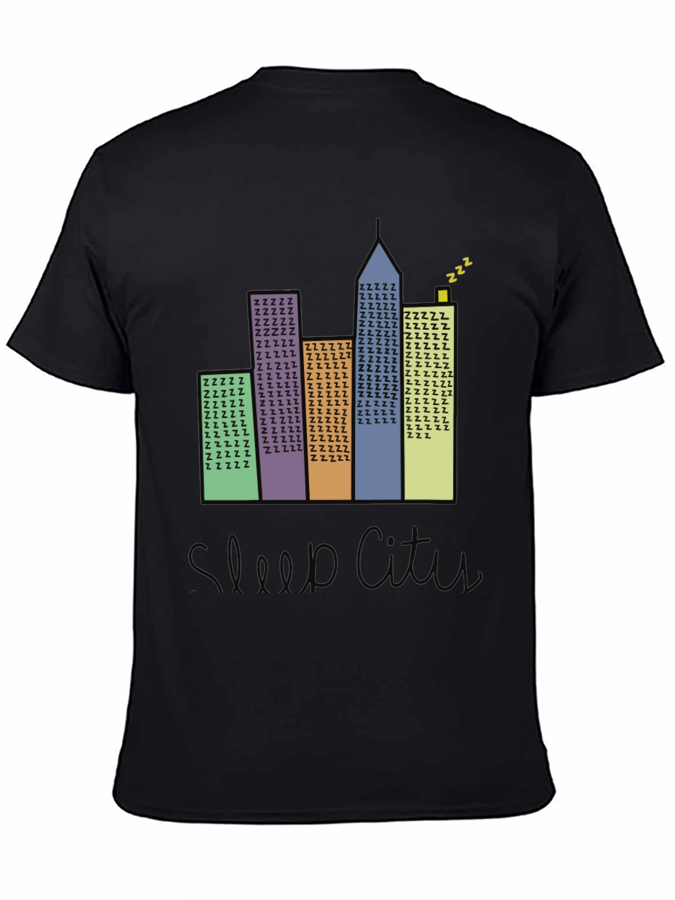 Black Sleep City T-Shirt - Urban Dreams view 4