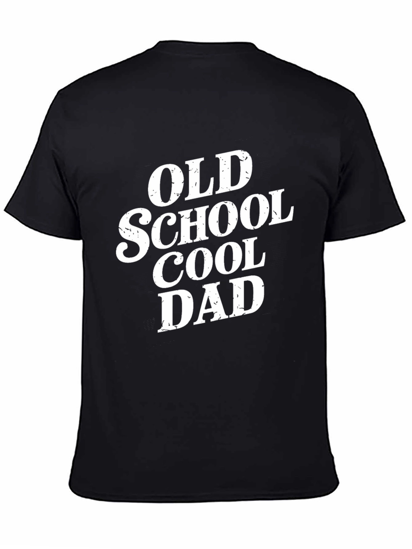 Old School Cool Dad Black Graphic T-Shirt - 4