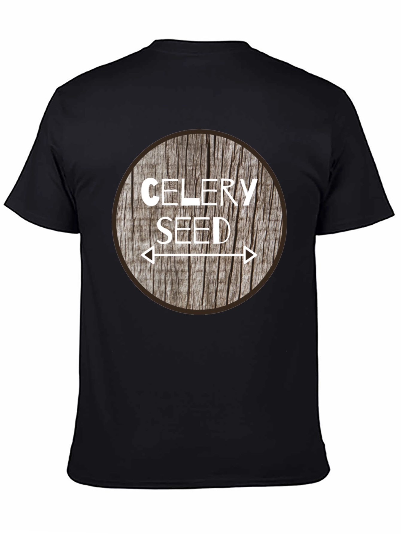 Black Celery Seed Graphic Tee - Unisex Black T-Shirt view 4