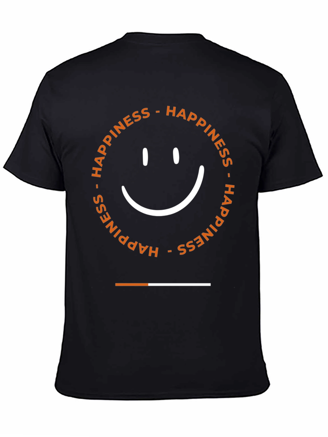 Black Happiness Smiley Face Graphic Tee - Black Cotton Blend view 4