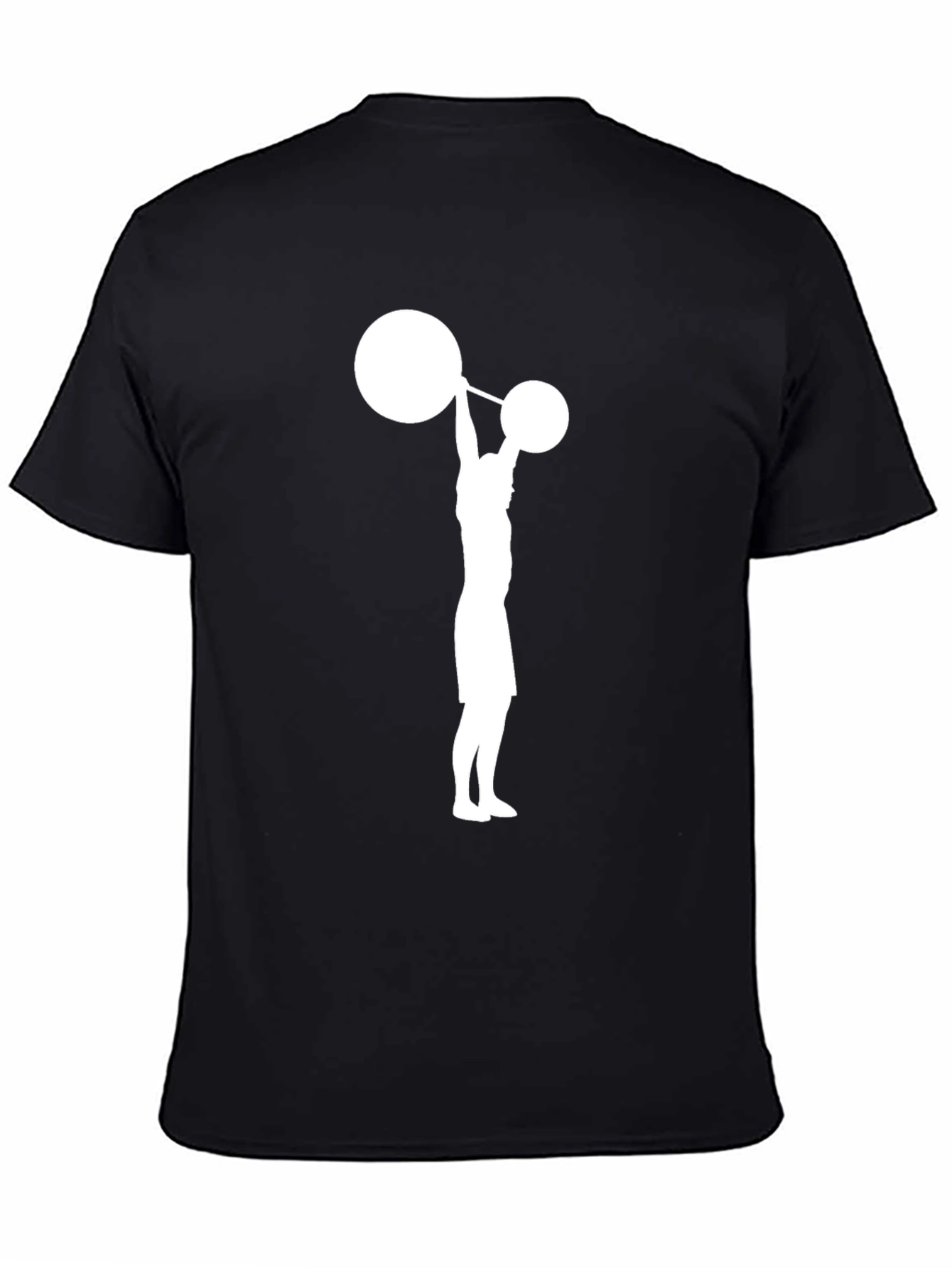 Black Weightlifter Graphic Tee - Black Cotton Blend view 4