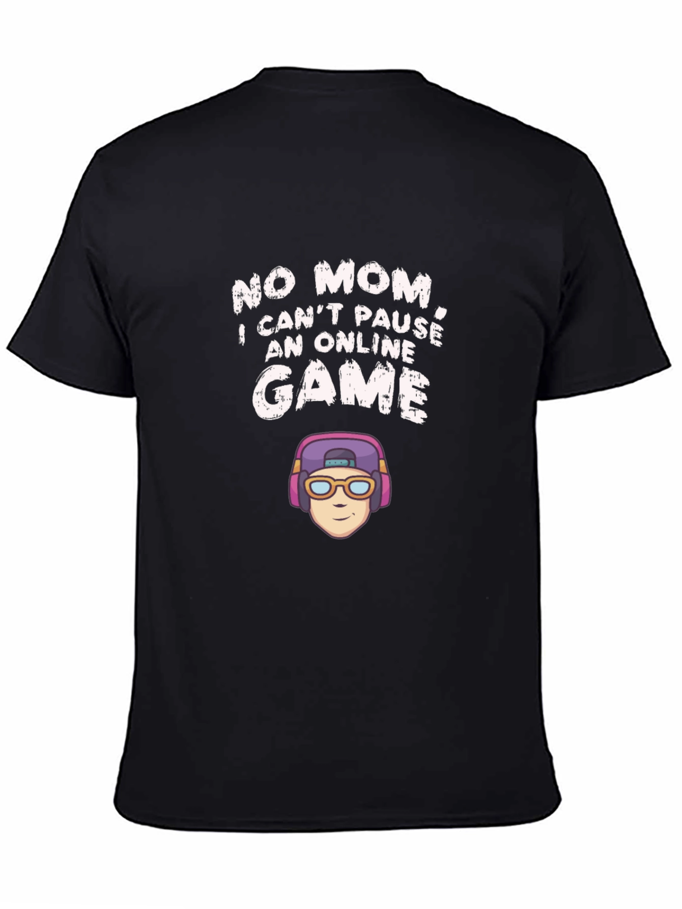Black Funny Gamer T-Shirt - No Pause Online Game view 4