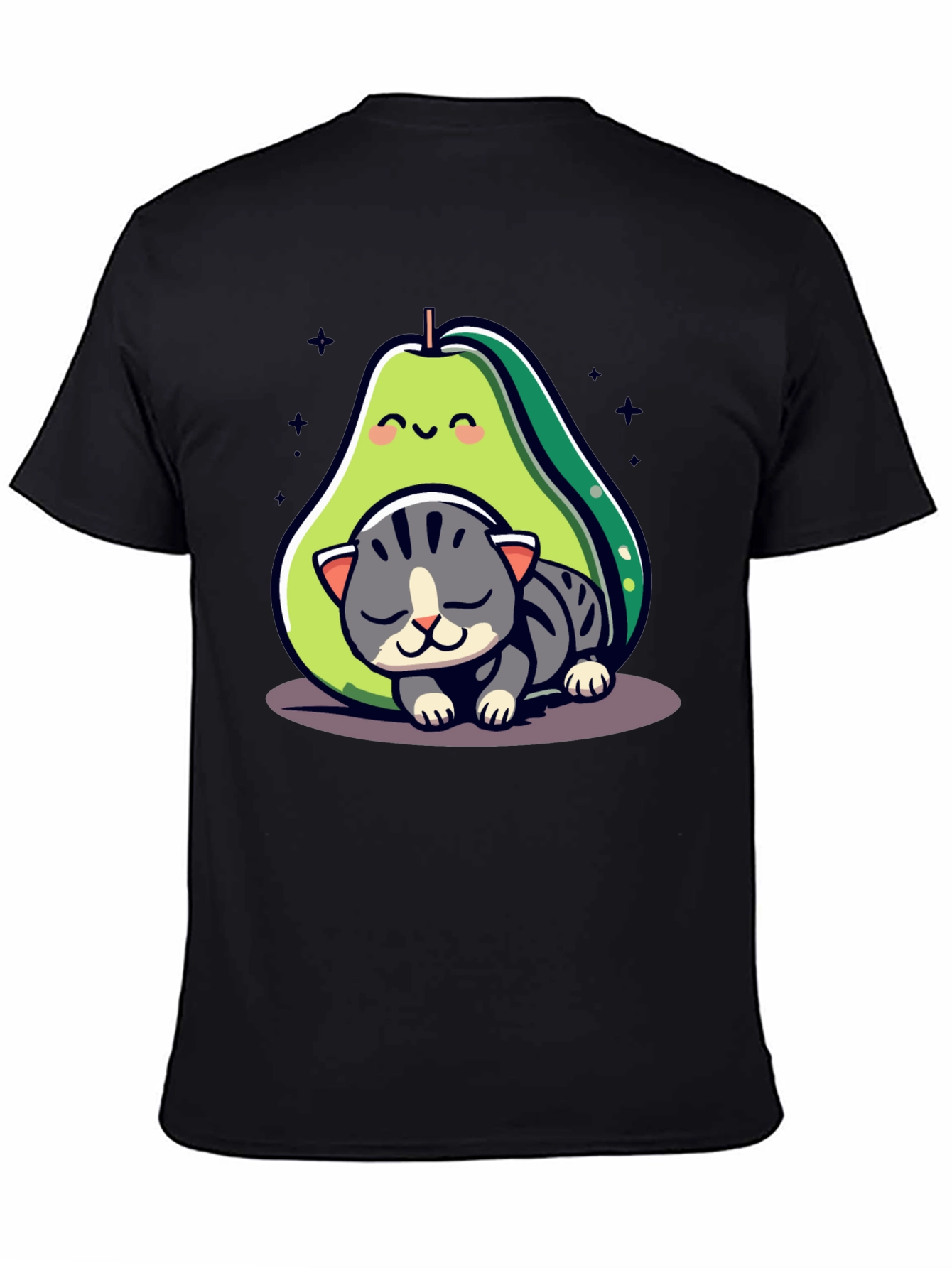 Black Avocado Cat Nap Graphic Tee - Cute & Comfy view 4