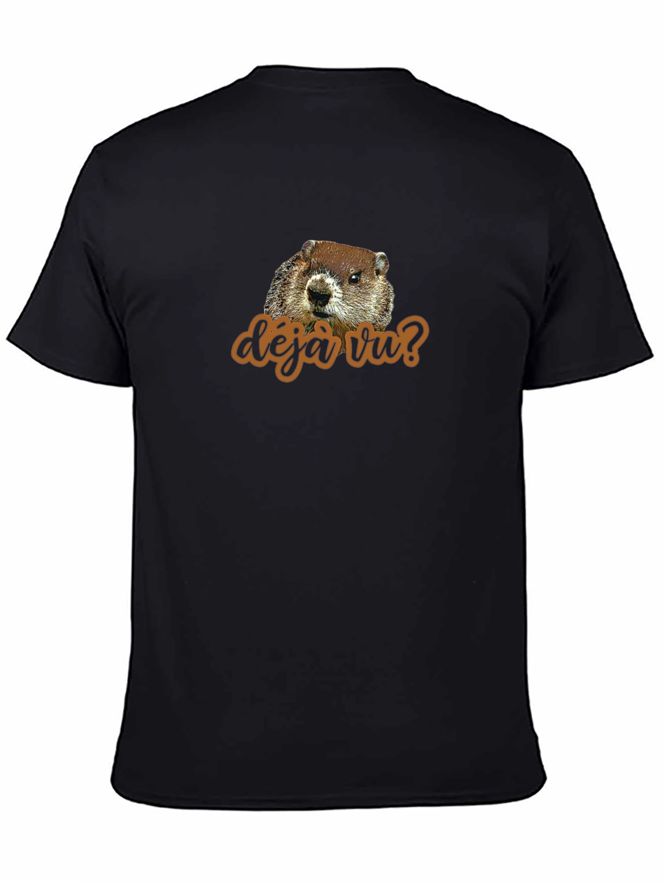 Black Deja Vu Groundhog T-Shirt view 4