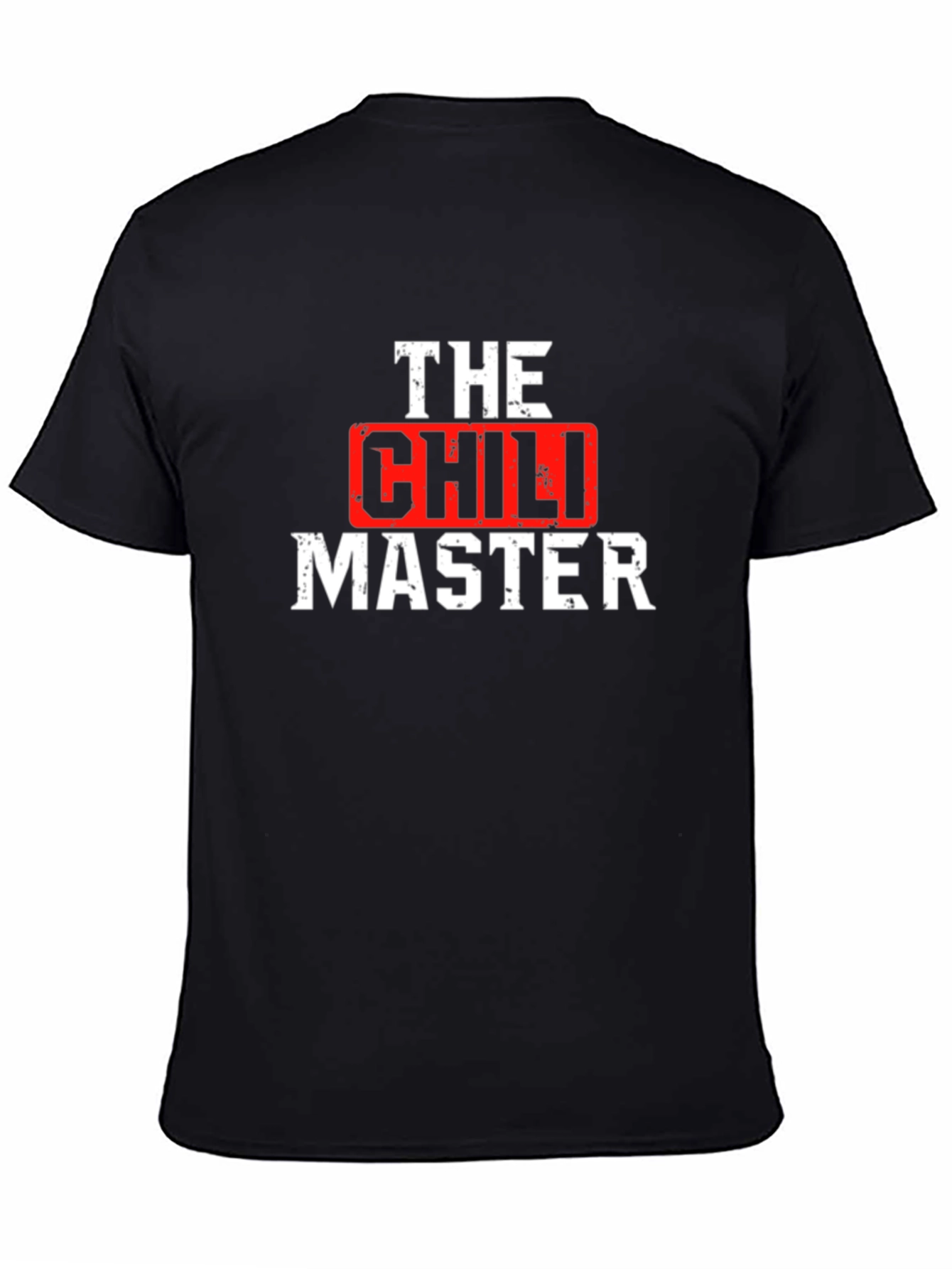 Black The Chili Master T-Shirt - Funny Foodie Tee view 4
