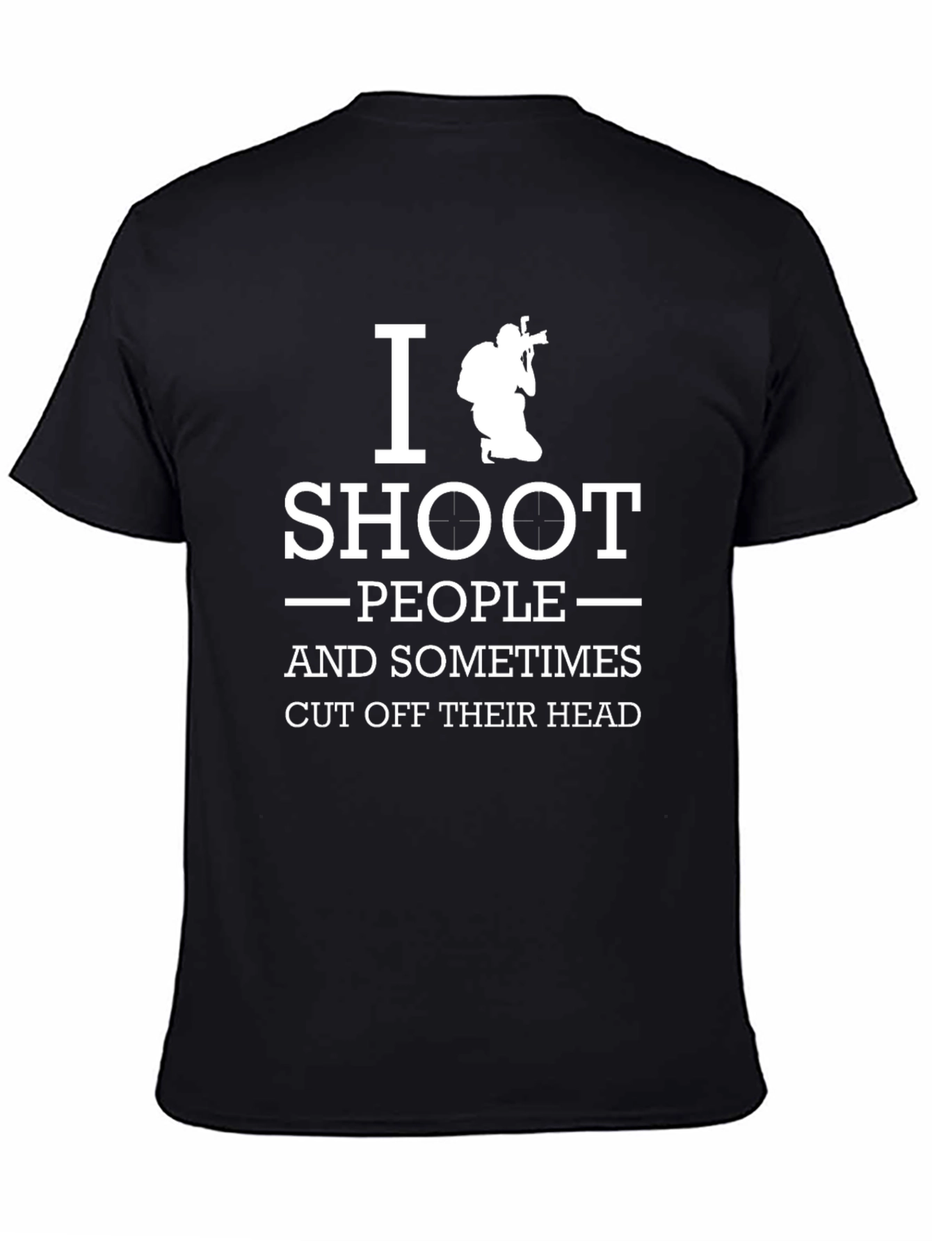 Black I Shoot People Photography T-Shirt view 4