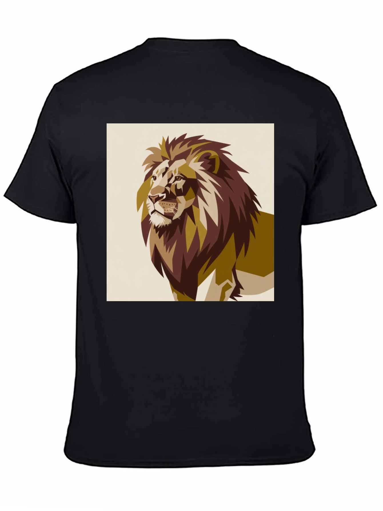 Black Lion Graphic Tee - Bold Animal Print view 4