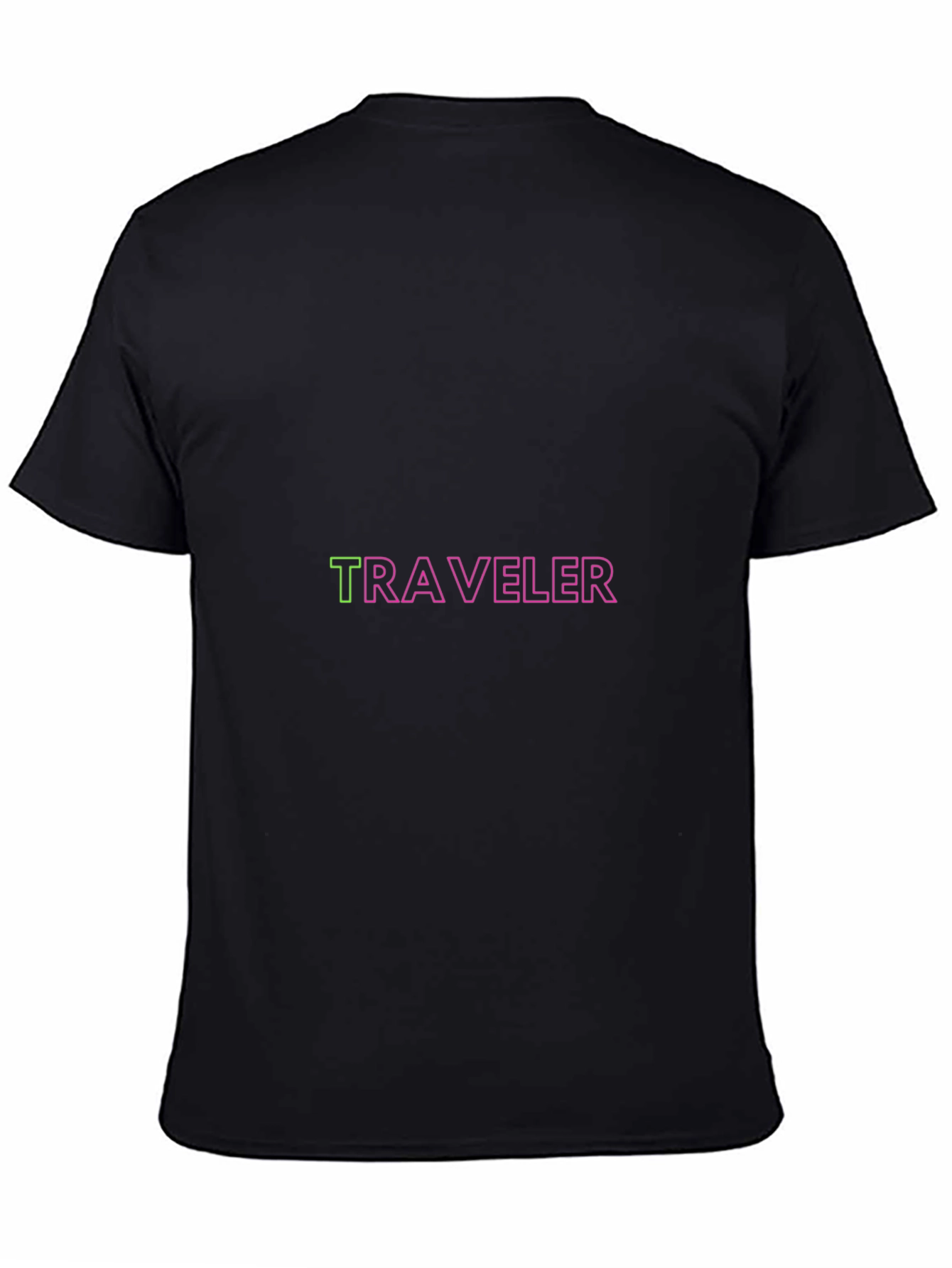 Black Traveler Graphic Tee - Stylish Black T-Shirt view 4