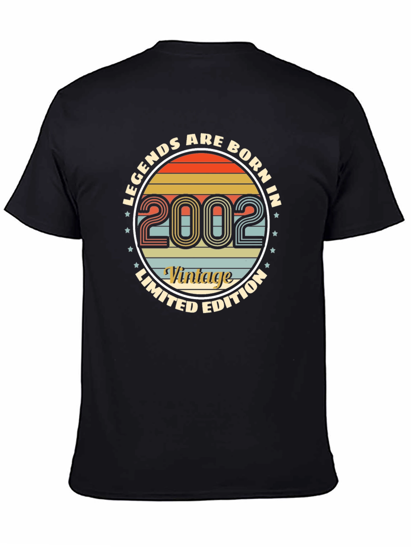 Black Legends Born in 2002 Vintage T-Shirt view 4
