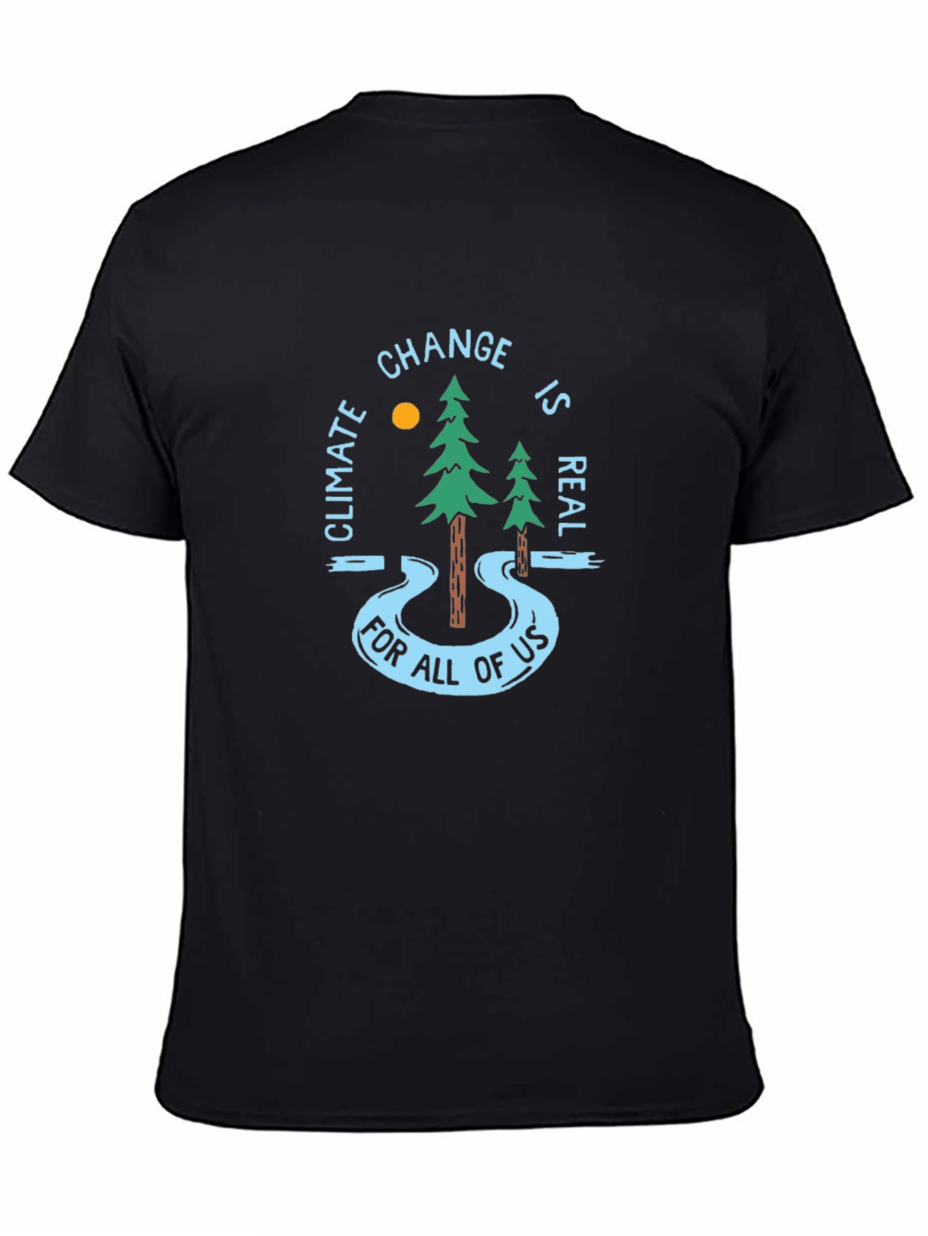 Black Climate Change T-Shirt - For All Of Us view 4