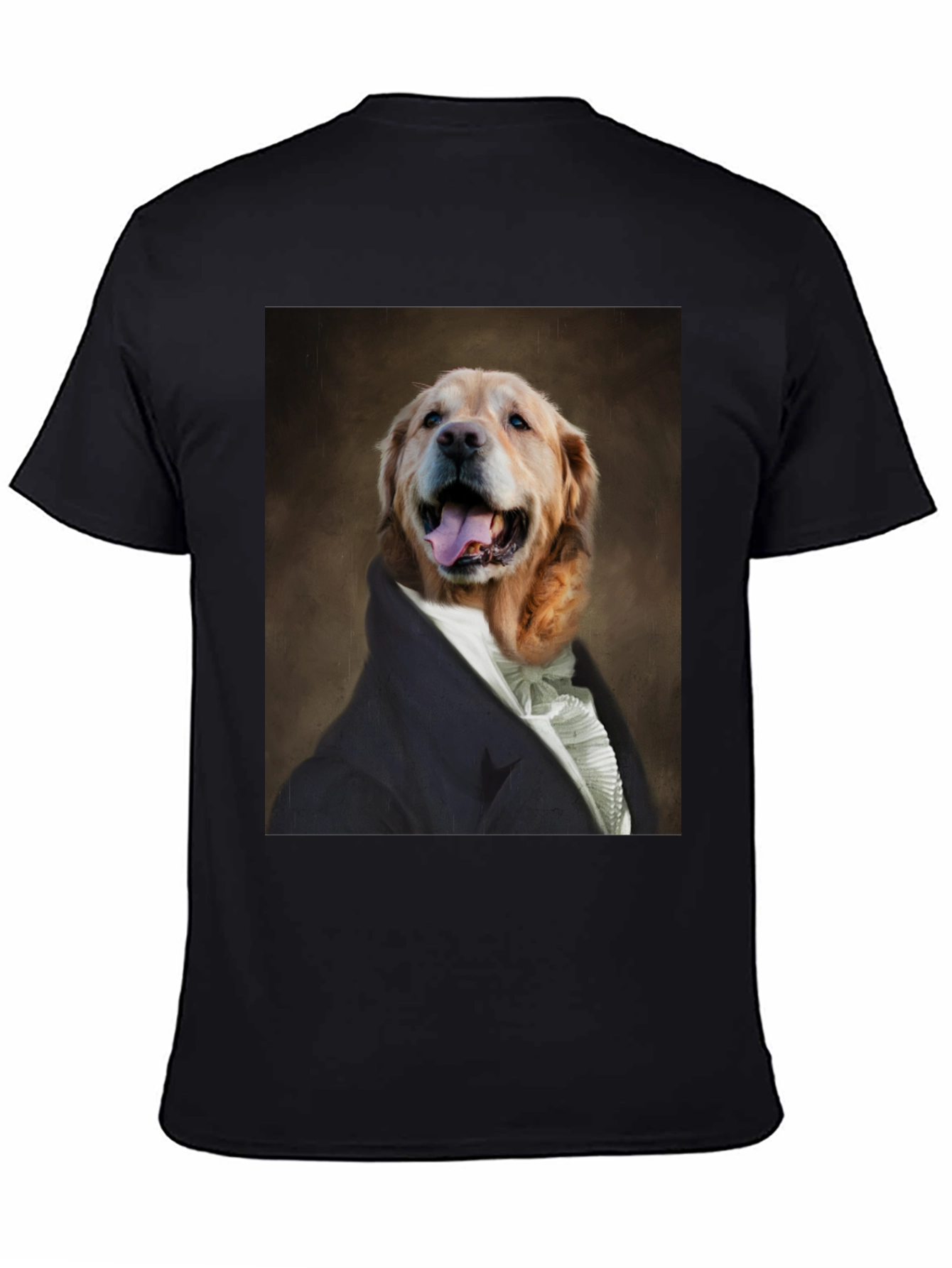 Black Dog Portrait T-Shirt - Canine Royalty Black Tee view 4