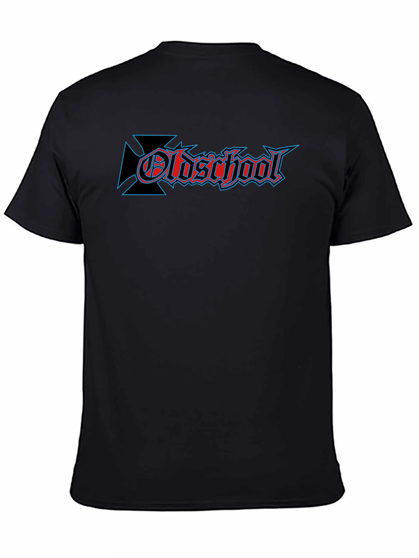 Black Oldschool Graphic Print Black T-Shirt view 4