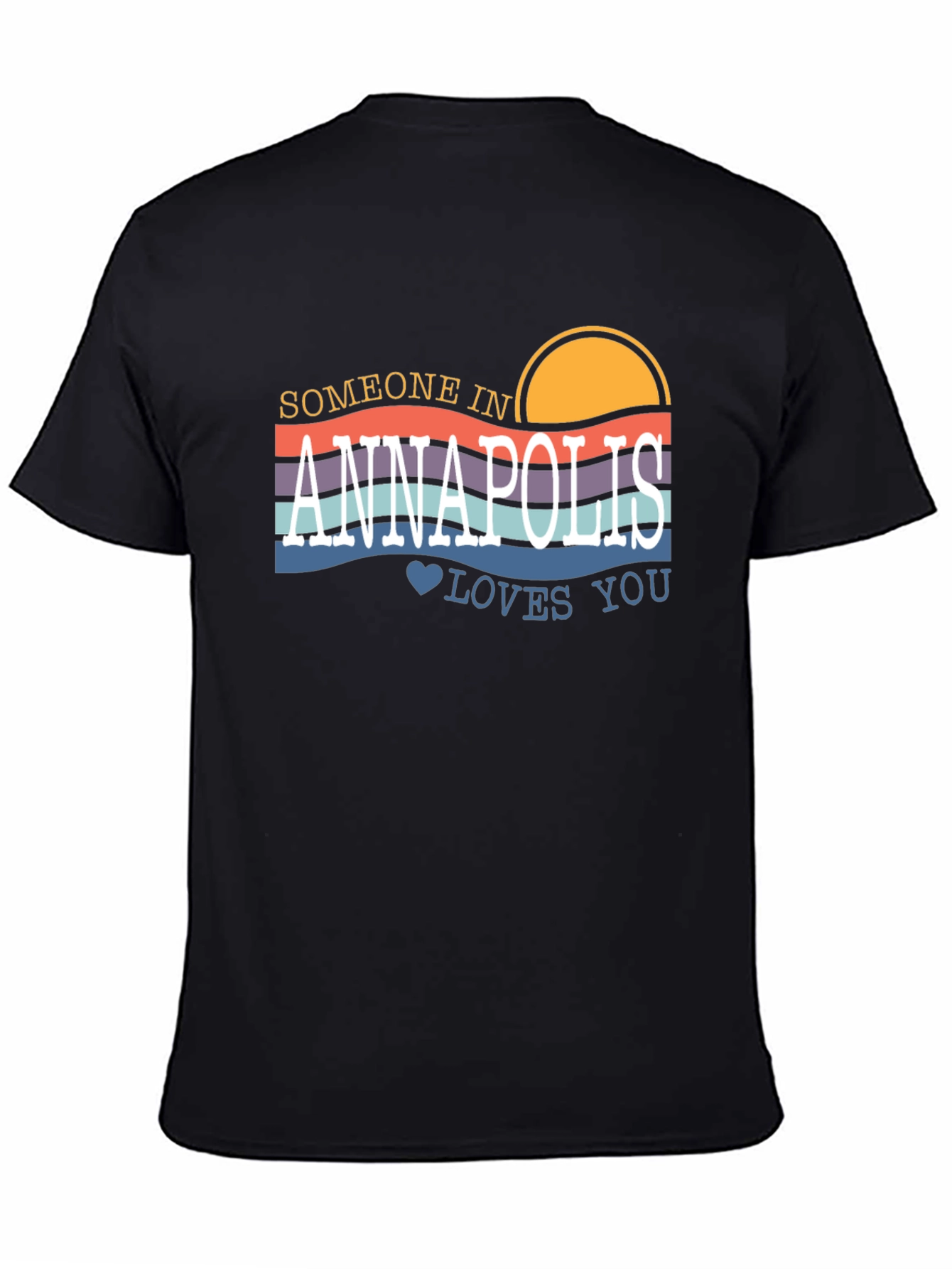 Black Annapolis Lover Graphic Tee - Trendy Design, Comfortable Fit view 4